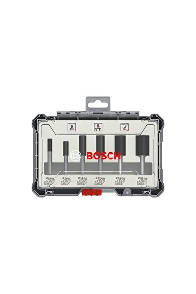 Bosch Pro Freze Seti 6 Parça Düz 6 Mm Şaftlı