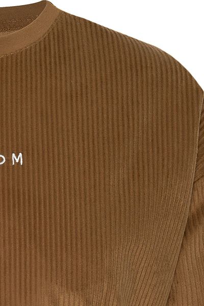 XHAN Μπλουζάκι Camel Freedom Κεντημένο με ραβδώσεις Oversize 2yxe2-45986-30