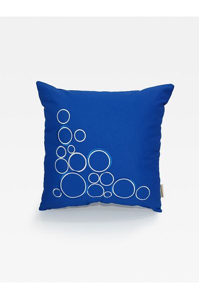 Tanem Home Tesatura In Motiv Inel Brodat 42x42 Cm Husa De Perna Albastra