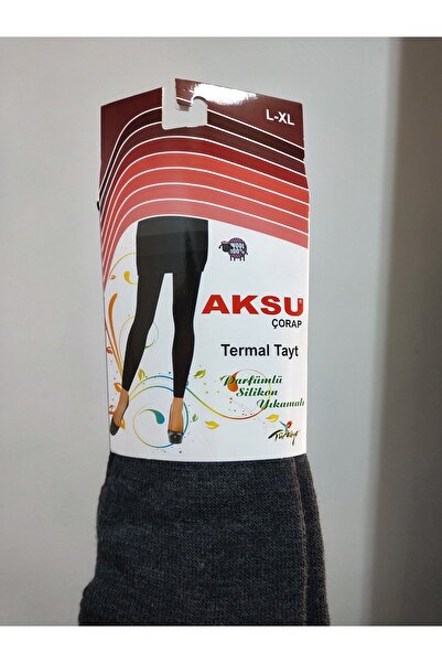 AKSU ÇORAP Kadın Terlik Örgü Parfümlü Kışlik Tayt