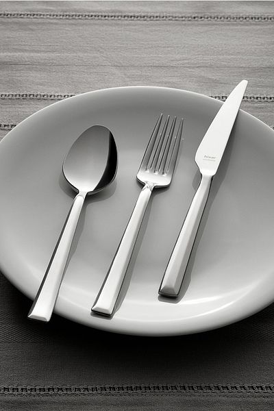 Hisar Miami 18 Pieces - Steel Dessert Spoon and Knife Set