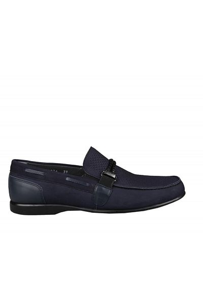 Fosco 2076 Navy Blue Nubuck Men's Casual Shoes
