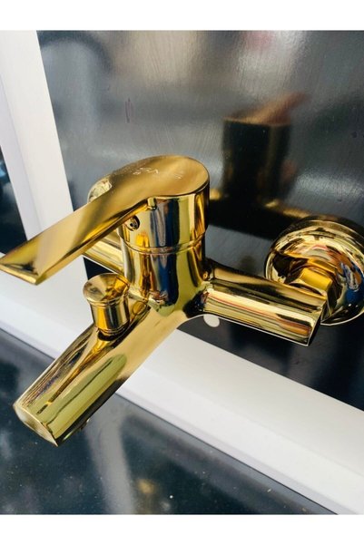SMS MUSLUK Viosa Su Armatürleri Gold Banyo Mix Batarya