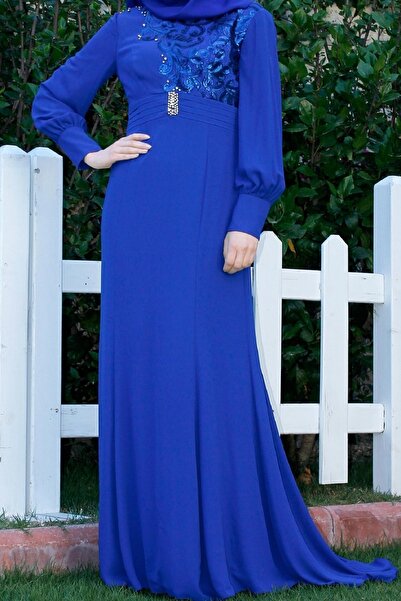 N.Y.YILDIZ Зіркова шифонова сукня з легким шлейфом та паєтками