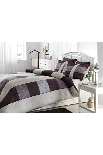 Özdilek Преміум сатиновий двоспальний комплект постільної білизни Robin