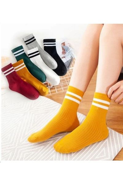 Crazy Socks Унисекс чифт от 6 кръгли колежански чорапи