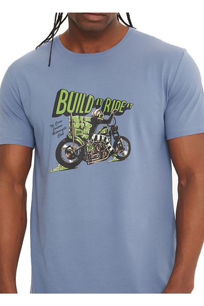 The Crow Tc7059 Μπλουζάκι με στάμπα Rider