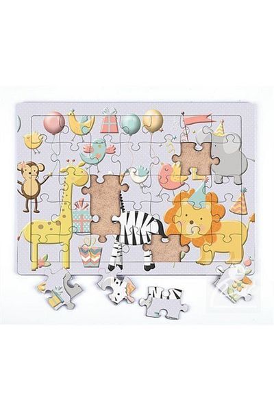 King Of Puzzle بازل خشبي لحيوانات الحفلات 35 قطعة (xxxv-21)