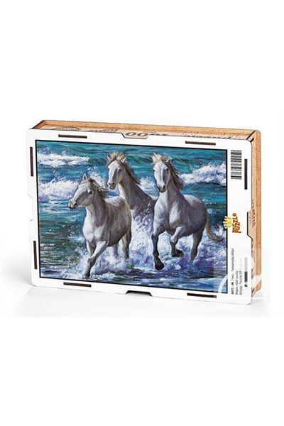 King Of Puzzle Horses by the Sea Wooden Puzzle 500 Pieces (Hv14-D)