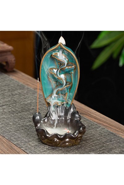 keyfim shop Şelale Tasarımlı Geri Akışlı Tütsülük 22*12*10*cm - Tütsü Hediyeli