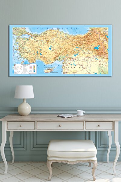 Morfil Sanat Atölyesi Türkiye Fiziki Haritası Map Yüksek Çözünürlüklü Güncel ...