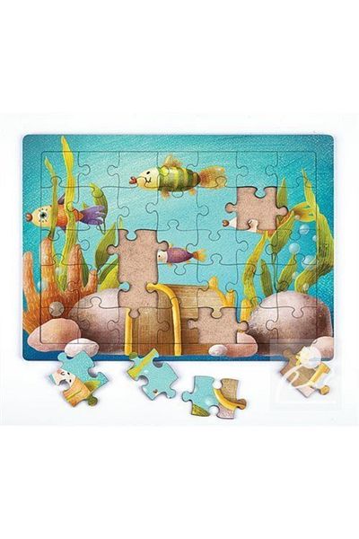 King Of Puzzle بازل خشبي كنز في القاع 35 قطعة (xxxv-07)