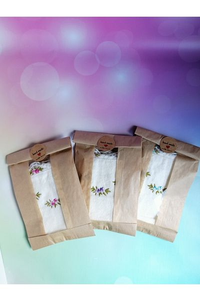 t tuğset etiket Kraft Package - Kraft Window Package / Paper Bag 15*33cm 10 Pieces