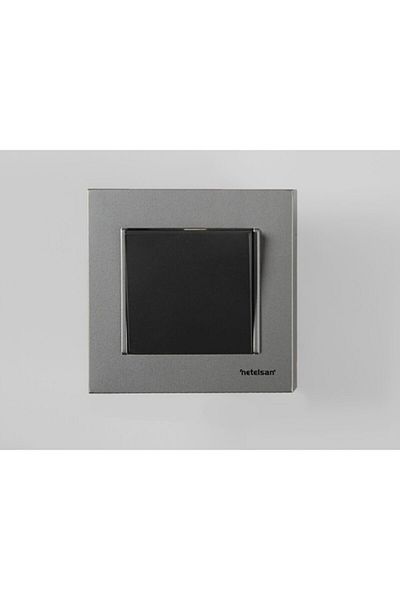 Netelsan Black Matte Silver Single Switch