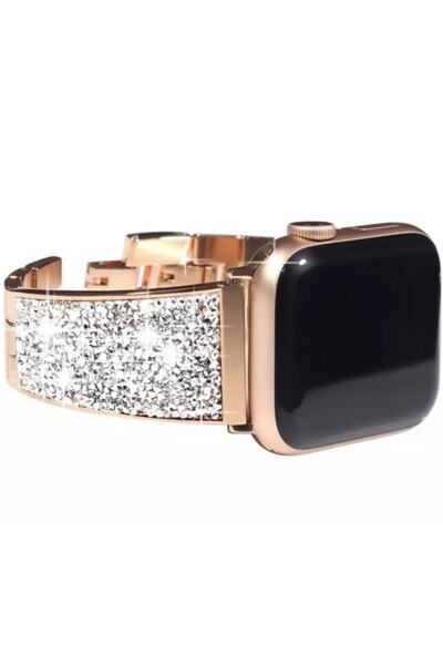 LIMD ساعة أبل متوافقة مع حزام الماس الفاخر مقاس 38/40/41 ملم