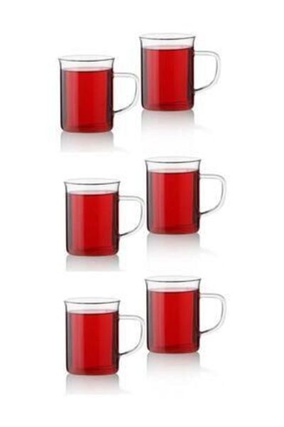 TRUSTMODA White 6 Pieces Borosilicate Heat Resistant Thermal Glass Mug Cup