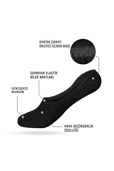 MEM SOCKS 12 броя силиконови детски чорапи-балерини