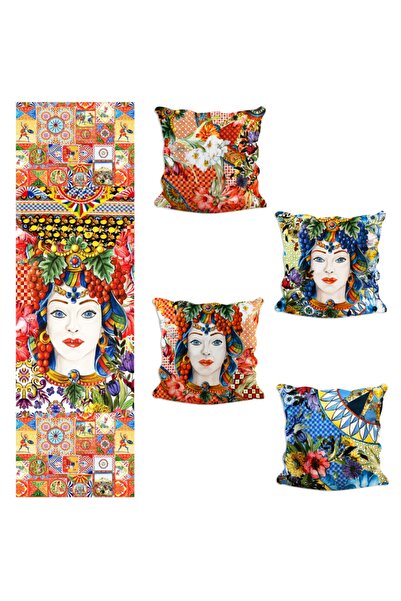 Sister Home Design Baci Milano Siccilia Σετ 4 τεμαχίων με κάλυμμα μαξιλαριού ...