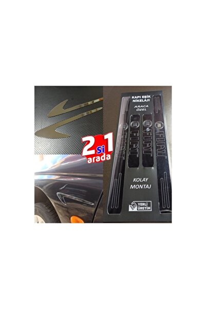 Aksefuar Lazer Fiat Fiorino Kapı Eşiği Set + Çamurluk Vent Krom Görsel