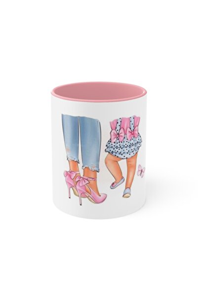 LADİJİTAL BASKI ÇÖZÜMLERİ كأس الأم والابنة الوردي