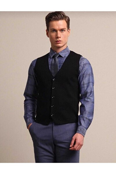 Nacar Erkek Örme Triko Düğmeli Yelek