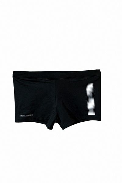 Fs Boy's Black White Printed Boxer Swimmer Sea Pool Beach Swimsuit