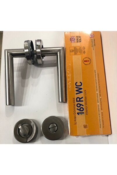 KALE Condi 101 Wc Tipi Kapı Kolu & 169r Wc Kapı Kilidi(paslanmaz Seti 1 Takım)