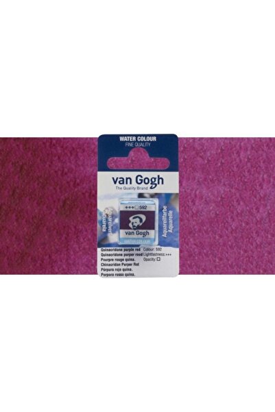 Van Gogh Sulu Boya Quinacridone Purple Red 592 (yarım Tablet)