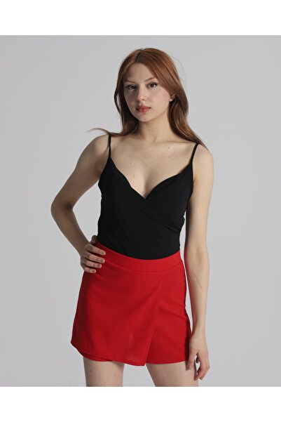 alita butik Kadın Alttan Çıtçıtlı Göğüs Dekolte Bluz A22s101-1053