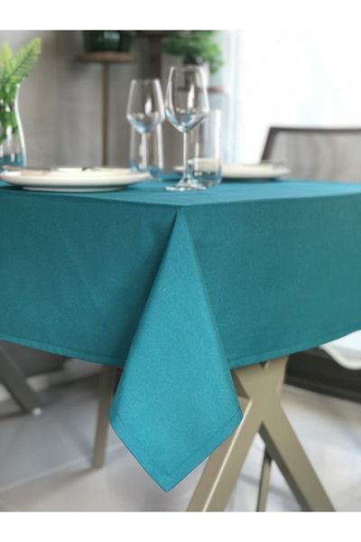 desen izmir Fata de Masa 1,30 Cm X 1,70 Cm Albastru Petrol