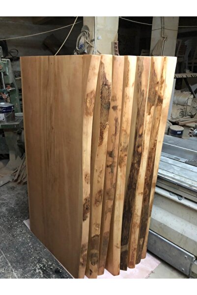 Bintaş Mobilya Doğal Kenar Kütük Masa Üstü Tablası Naturel Kayın Rengi 80x160.cm