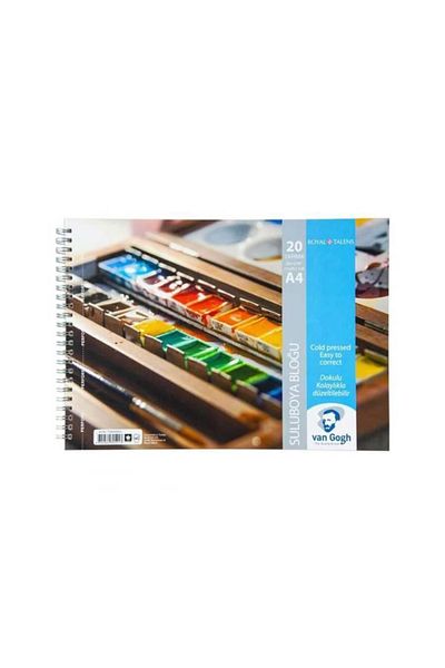 Van Gogh Bloc de culoare acuarelă - A4 în spirală 20 coli 300 Gr.