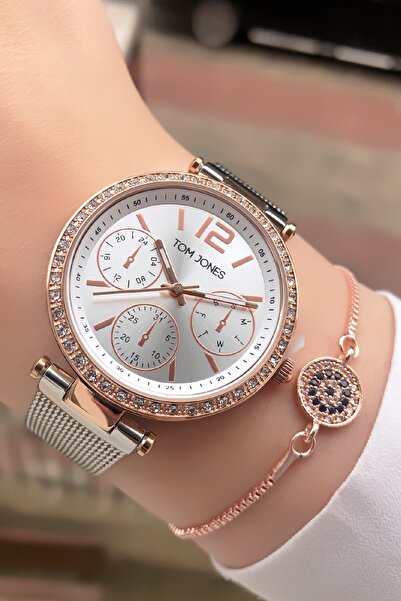 Tom Jones Kadın Kol Saatı Bileklik Celik Su Gecımez Garantılı Faturalı