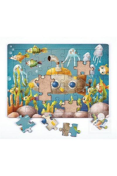 King Of Puzzle بازل غواصة خشبي 35 قطعة (xxxv-05)