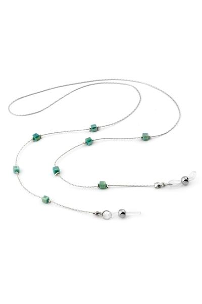 BVER حزام النظارة بسلسلة إيطالية مطلية بحجر صغير لؤلؤي موديل 056