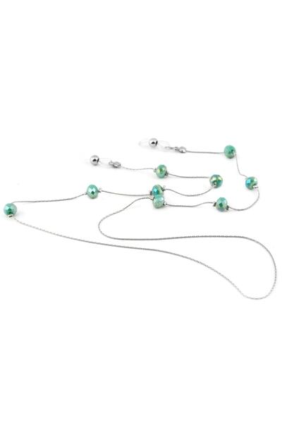 BVER حزام النظارة بسلسلة إيطالية مطلية بحجر صغير لؤلؤي موديل 010