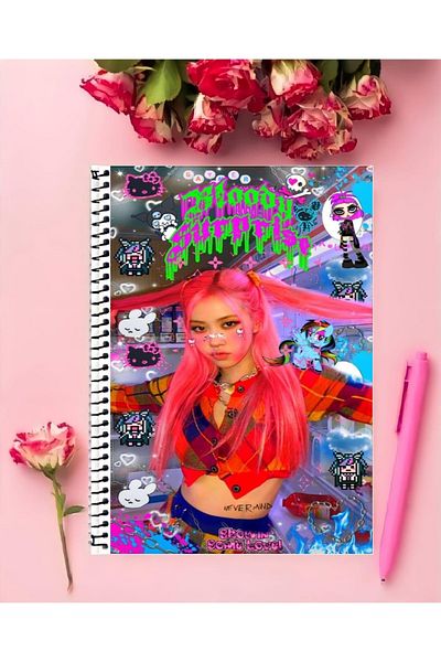 animeandyourworld Blacpink Special Design A4 Notebook - 21*29 cm Ring Checkered, 1 Piece