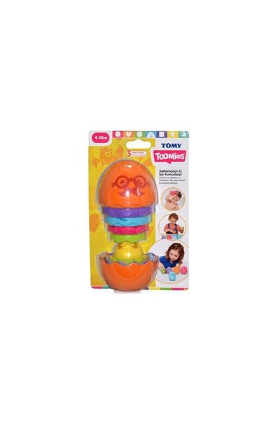 Tomy بيض متداخل باللون البرتقالي من Toomies مع إخفاء والسعي