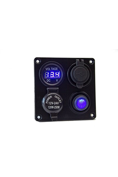 DİAMONDBM 1 Swichli 12-24w 90/90m Anahtar Paneli Çift Usb Ve Çakmaklık