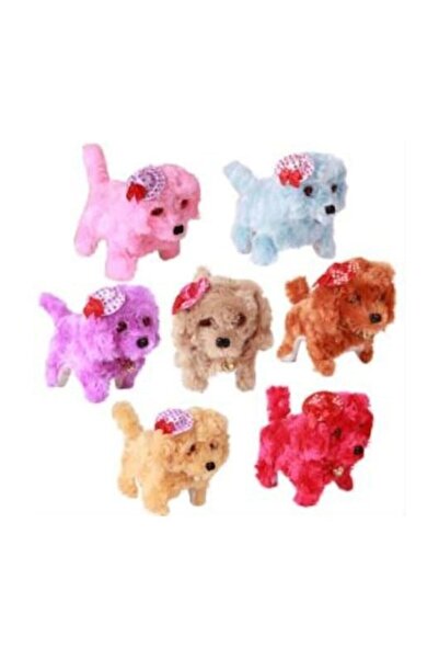 Numaca Peluş Sesli Havlayan Yürüyen Gözleri Işıklı Pilli Sevimli Oyuncak Köpek Karışık Renk