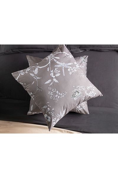 English Home Față de Pernă Secret Garden Bumbac 2 Piese 65x65 Cm Maro