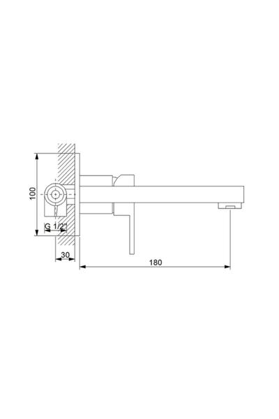 Newarc Aqua Built-In Black Bathroom Battery Set - 941571 B 456121