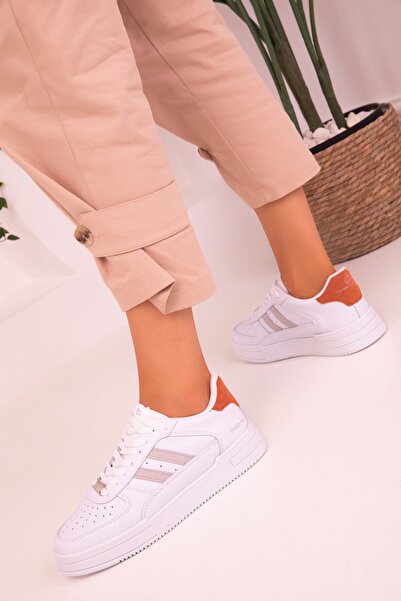 SOHO White-Ice-Orange Women's Sneakers 17105