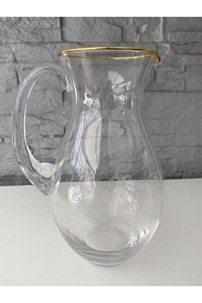 Cemile Bohemıa Gold El Imalatı Kristal Sürahi Karaf 2000 Cc