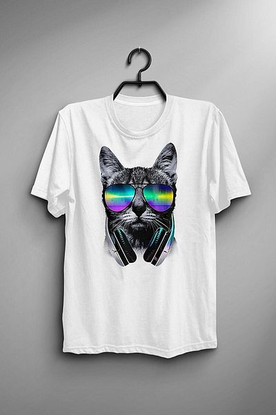 Machetta Μπλουζάκι Unisex Black Cat Model Graphic Printed Oversize