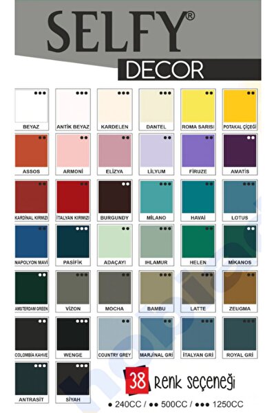 Rich Selfy Decor Vernikli Boya 500 cc 5872 Antrasit