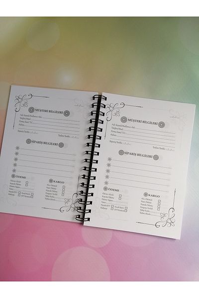 t tuğset etiket A5 Kraft Order Book - 100 Sheets, 200 Sheets