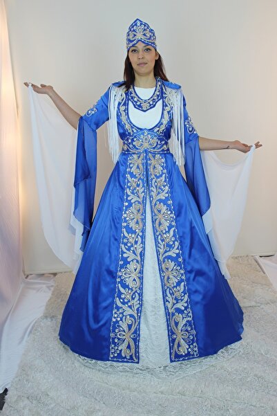 raha bindallı Özel Tasarım Saten Kaftan