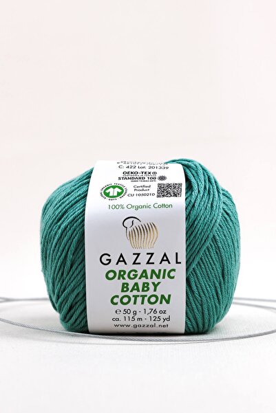 Gazzal Organıc Baby Cotton 50gr Organik Pamuk El Örgü Ipligi Taka Yarn 422 Obc