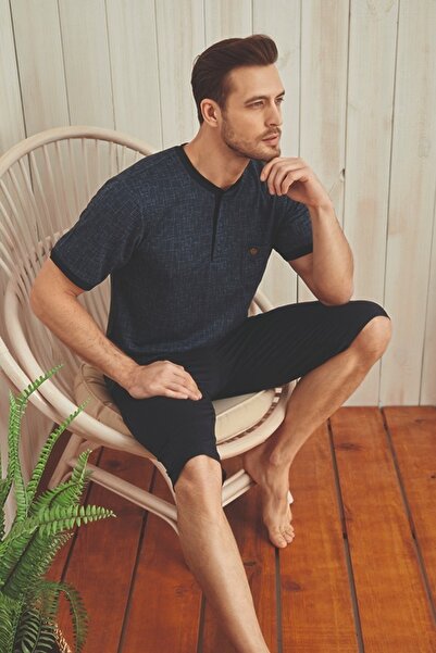 KLY طقم بيجامة كابري صيفي للرجال